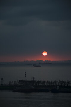 海边日落