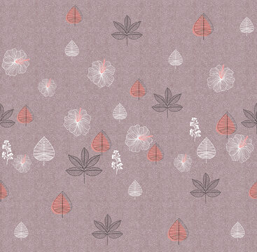 线描小花