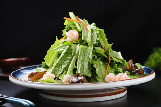 鲜虾油麦菜