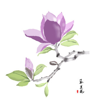 古风玉兰花