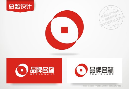 古钱币logo投资标志