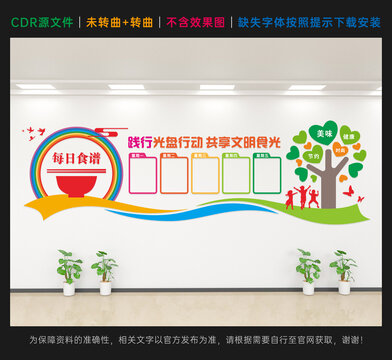 校园食谱公示栏