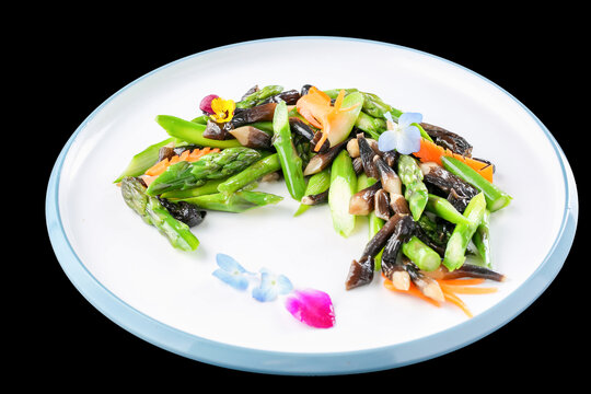 芦笋炒鸡枞菌