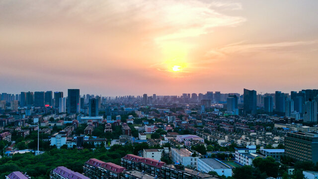 唐山城市夕阳