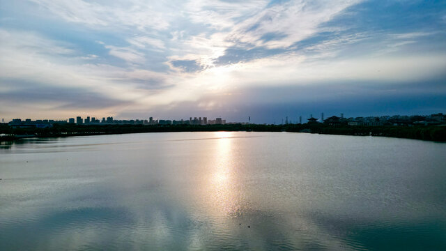 唐山南湖夕阳