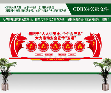 安全宣传五进文化墙
