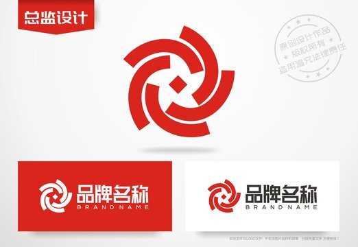 金融公司logo铜钱标志