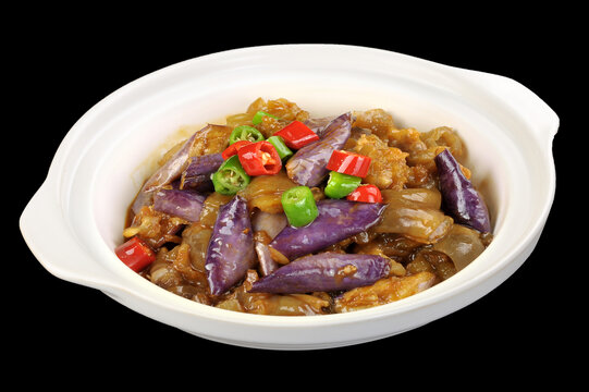 砂锅油焖茄子