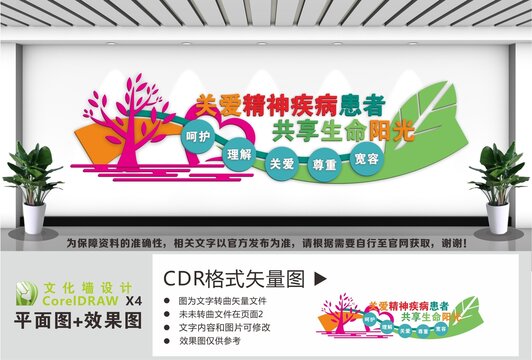 关爱精神病患者文化墙