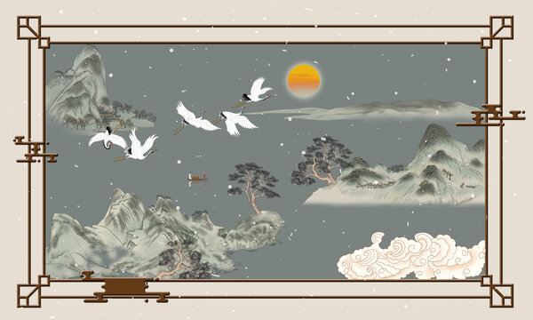 古风山水画