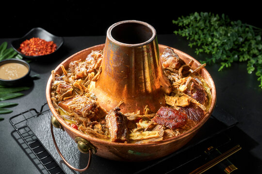 铜锅干豆腊排