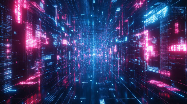 红蓝科技无限背景