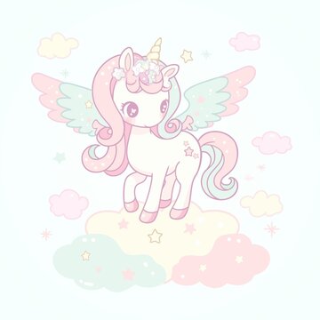卡通可爱独角兽