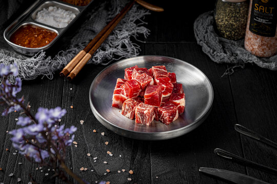 雪花牛肉粒