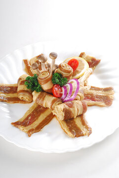 烤调味牛五花