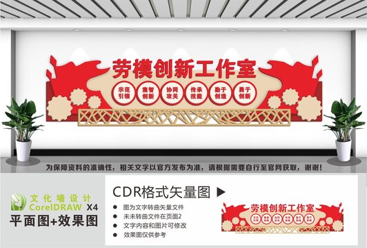劳模创新工作室宣传文化墙