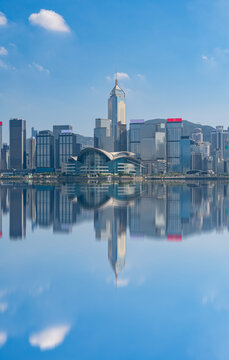 中国香港地标建筑中环广场风光