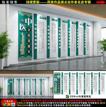 中医发展史文化墙