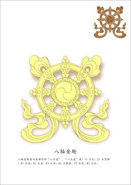 八吉祥之八辐金轮
