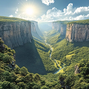 壮美河山风景画