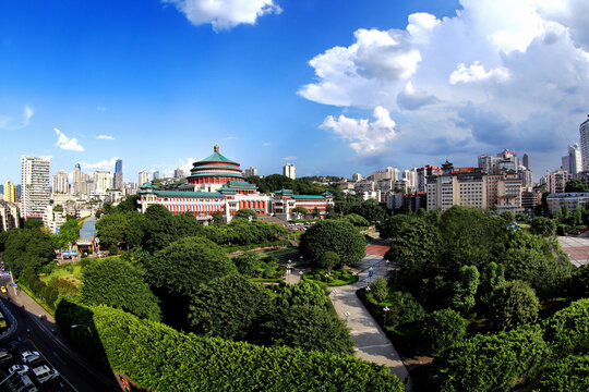 重庆人民大礼堂高清全景图