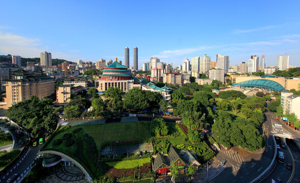 重庆人民大礼堂全景图