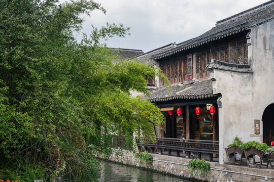 南浔古镇古街传统建筑江南水乡