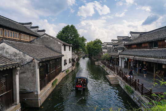 南浔古镇古街传统建筑江南水乡