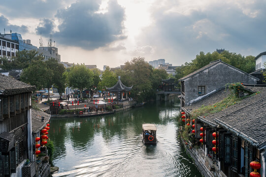 南浔古镇古街传统建筑江南水乡