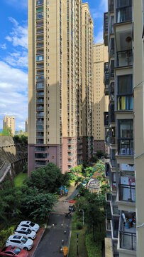城市高层小区风景