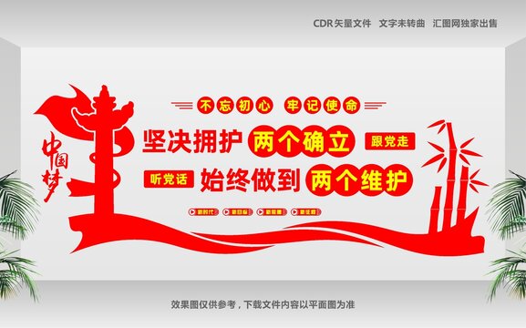 两个坚决维护文化墙