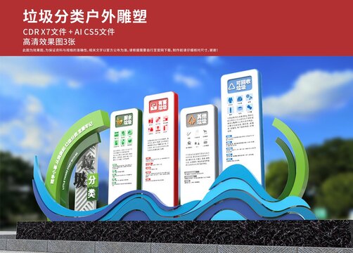 垃圾分类雕塑