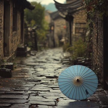 花伞石板街