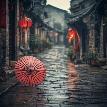 老巷子红伞