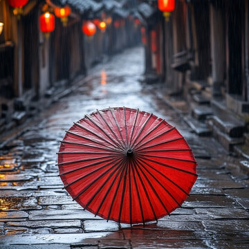 老巷子红伞