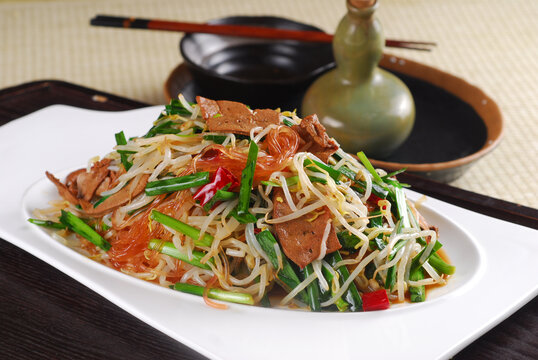 笨豆芽炒肝
