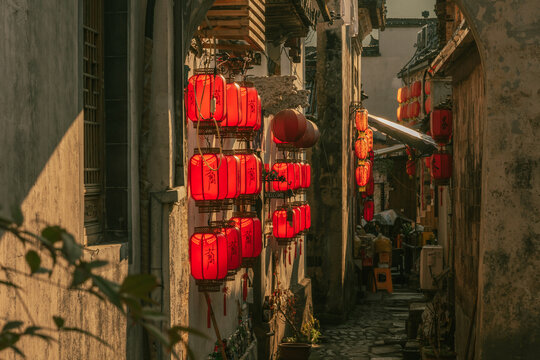 徽派建筑安徽宏村风光