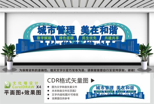 城市管理美在和谐文化墙