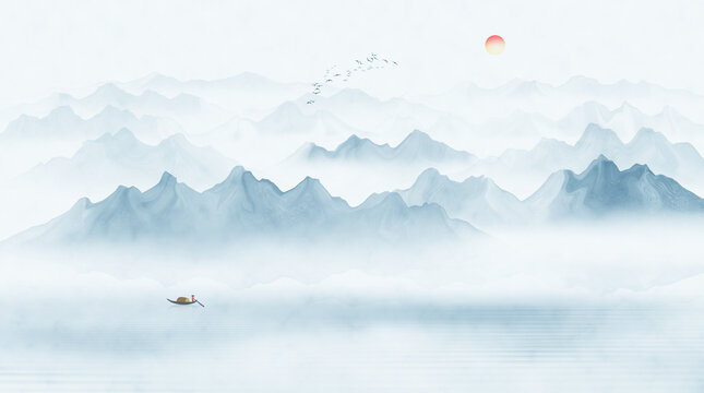 新中式山水画