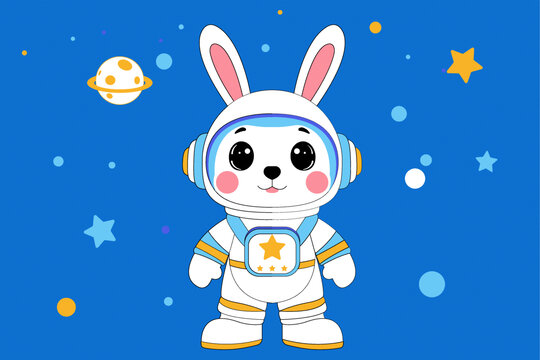 太空兔宇航员兔子形象卡通IP