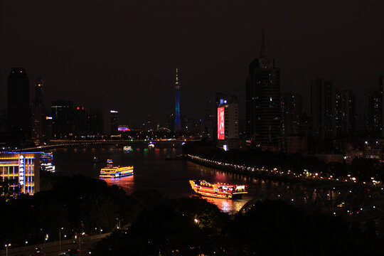 广州珠江夜游夜景