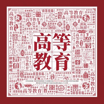 高等教育文字装饰画