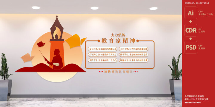 弘扬教育家精神文化墙