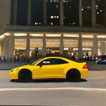 黄色大跑车
