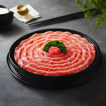 美食嫩腰片火锅涮菜
