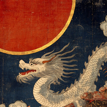 国潮龙壁画