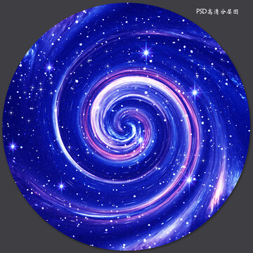 圆形宇宙星空太空