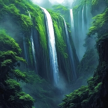 风景素材流水生财