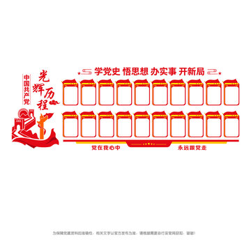 党的光辉历程展示墙