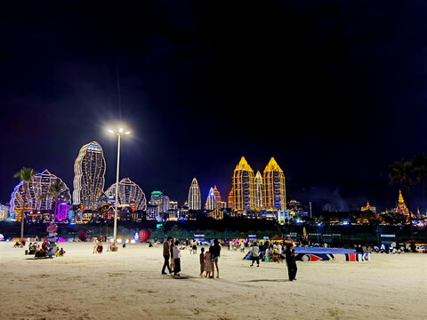 沙滩夜色